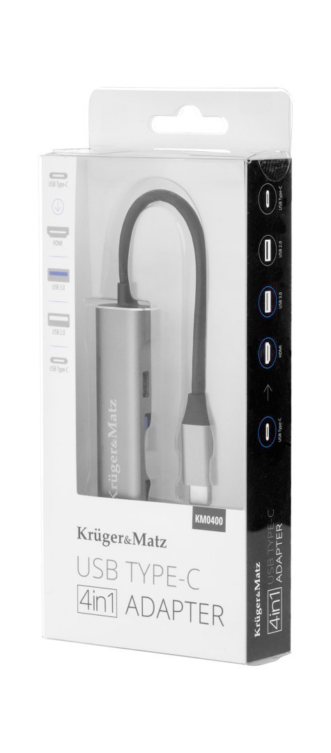 Adapter (HUB) USB typu C na HDMI/USB3.0/USB2.0/C port Adapter (HUB) USB typu C na HDMI/USB3.0/USB2.0/C port