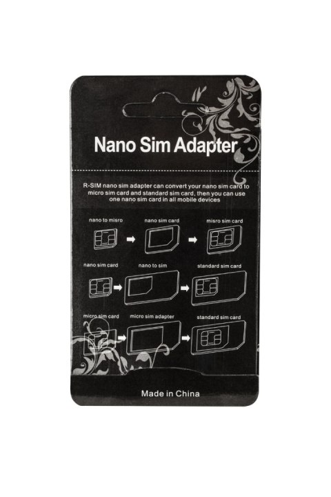 Adapter Nano SIM 3W1 czarny Adapter Nano SIM 3W1 czarny