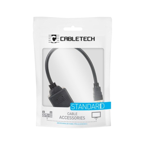 Adapter wtyk HDMI - 2x gniazdo HDMI 20 cm Adapter wtyk HDMI - 2x gniazdo HDMI 20 cm