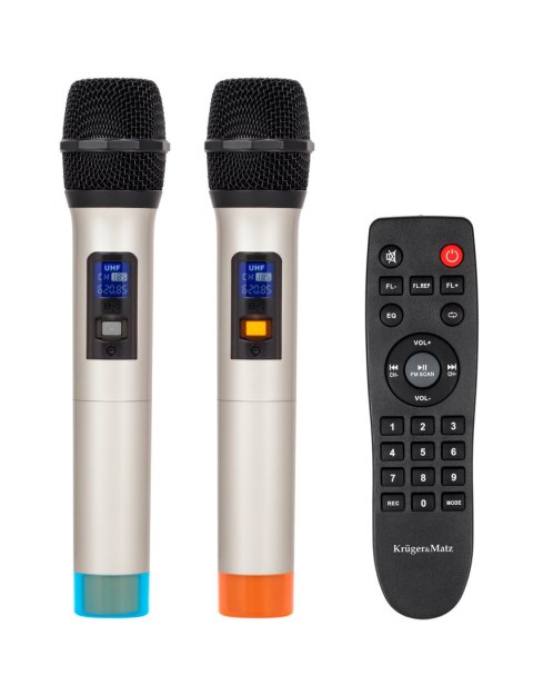 Aktywna kolumna głośnikowa (z 2 mikrofonami bezprzewodowymi UHF, SD, Bluetooth, FM, USB) 20 Watt Aktywna kolumna głośnikowa (z 2 mikrofonami bezprzewodowymi UHF, SD, Bluetooth, FM, USB) 20 Watt