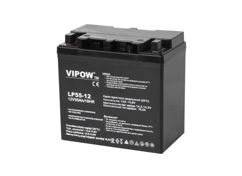 Akumulator żelowy VIPOW 12V 55Ah Akumulator żelowy VIPOW 12V 55Ah