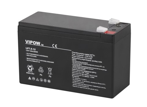 Akumulator żelowy VIPOW 12V 7.5Ah Akumulator żelowy VIPOW 12V 7.5Ah