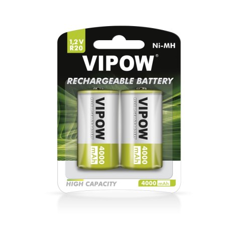 Akumulatorki VIPOW HR20 4000 mAh Ni-MH 2szt/bl Akumulatorki VIPOW HR20 4000 mAh Ni-MH 2szt/bl
