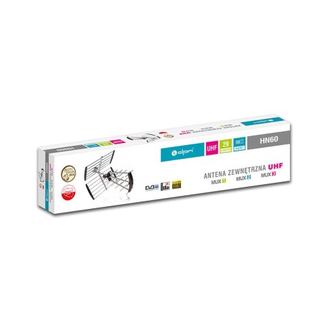 Antena kierunkowa DVB-T / DVB-T2 DPM HN60 z filtrem LTE, 29 el., bez wzmacniacza Antena kierunkowa DVB-T / DVB-T2 DPM HN60 z filtrem LTE, 29 el., bez wzmacniacza