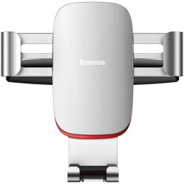 Baseus Metal Age Gravity Car Mount metalowy samochodowy uchwyt grawitacyjny na slot CD srebrny (SUYL-J0S)