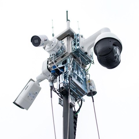 Mobilna wieża do zdalnego wideomonitoringu CCTV iCAM-TOWER AI 5MQ3 Mobilna wieża do zdalnego wideomonitoringu CCTV iCAM-TOWER AI 5MQ3
