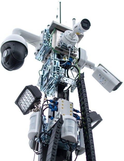 Mobilna wieża do zdalnego wideomonitoringu CCTV iCAM-TOWER AI 5MQ3 Mobilna wieża do zdalnego wideomonitoringu CCTV iCAM-TOWER AI 5MQ3