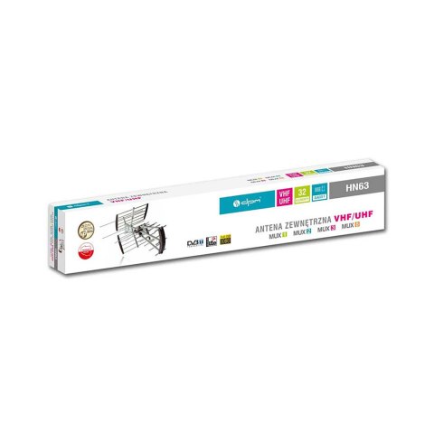 Antena kierunkowa DVB-T / DVB-T2 DPM HN63 z filtrem LTE, 32 el., bez wzmacniacza Antena kierunkowa DVB-T / DVB-T2 DPM HN63 z filtrem LTE, 32 el., bez wzmacniacza