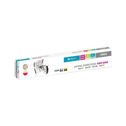 Antena kierunkowa DVB-T / DVB-T2 DPM HN63NWZ z filtrem LTE, 32 el., ze wzmacniaczem Antena kierunkowa DVB-T / DVB-T2 DPM HN63NWZ z filtrem LTE, 32 el., ze wzmacniaczem