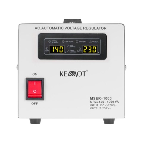 Automatyczny stabilizator napięcia KEMOT MSER-1000 (1000 VA, serwomotor) Automatyczny stabilizator napięcia KEMOT MSER-1000 (1000 VA, serwomotor)