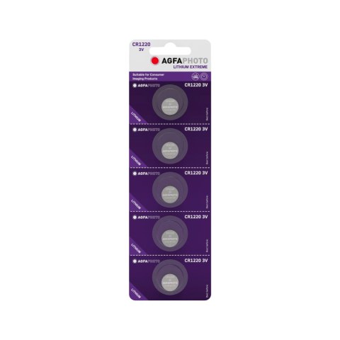 Bateria AgfaPhoto CR1220 5szt./blist. Bateria AgfaPhoto CR1220 5szt./blist.