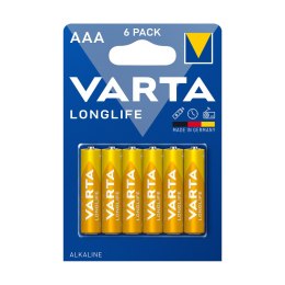 Bateria alkaliczna VARTA LR03 LONGLIFE 6szt./bl.
