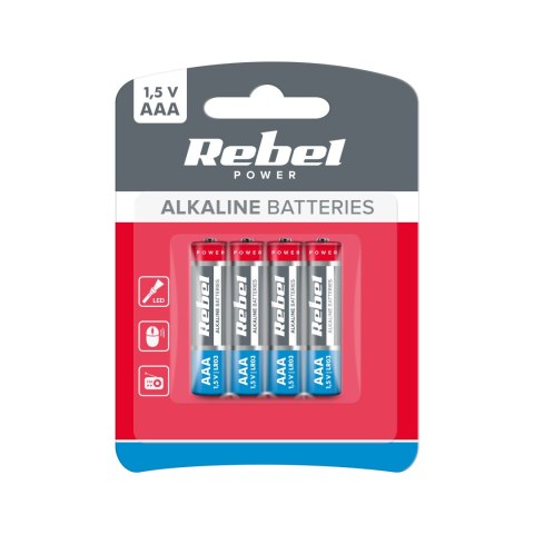 Baterie alkaliczne REBEL LR03 4szt/bl. Baterie alkaliczne REBEL LR03 4szt/bl.