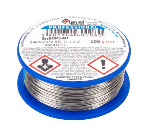 Cyna 0.38mm/100g Sn60Pb40 CYNEL Cyna 0.38mm/100g Sn60Pb40 CYNEL