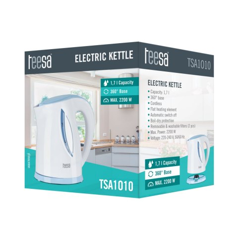 Czajnik elektryczny TEESA, 2200 W, biały, 1,7L Czajnik elektryczny TEESA, 2200 W, biały, 1,7L