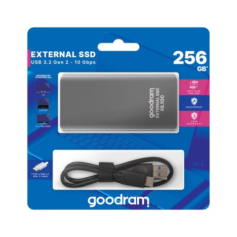 Dysk SSD Goodram HL100 256 GB USB 3.2 Dysk SSD Goodram HL100 256 GB USB 3.2