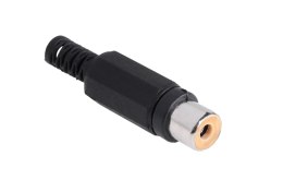 Gniazdo RCA na kabel czarne