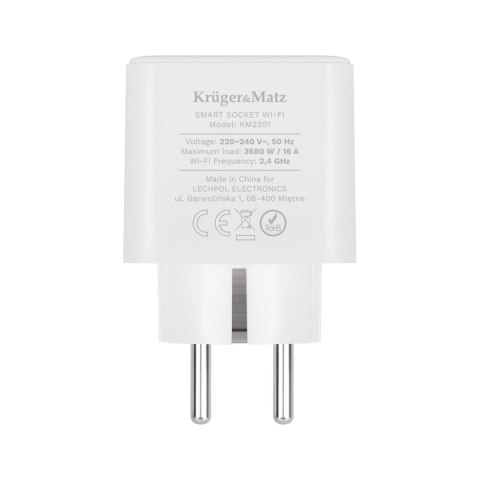 Gniazdo WiFi Kruger&Matz Connect P3 Tuya Gniazdo WiFi Kruger&Matz Connect P3 Tuya
