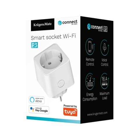 Gniazdo WiFi Kruger&Matz Connect P3 Tuya Gniazdo WiFi Kruger&Matz Connect P3 Tuya