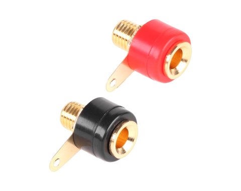 Gniazdo bananowe montażowe złocone plastikowe (czarne/czerwone) Cabletech Gniazdo bananowe montażowe złocone plastikowe (czarne/czerwone) Cabletech