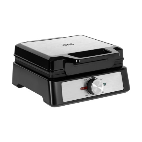 Gofrownica TEESA, 2 gofry, 1600W, inox, regulacja mocy Gofrownica TEESA, 2 gofry, 1600W, inox, regulacja mocy