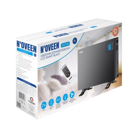 Grzejnik konwektorowy CH7100 LCD SMART BLACK N'OVEEN Grzejnik konwektorowy CH7100 LCD SMART BLACK N'OVEEN