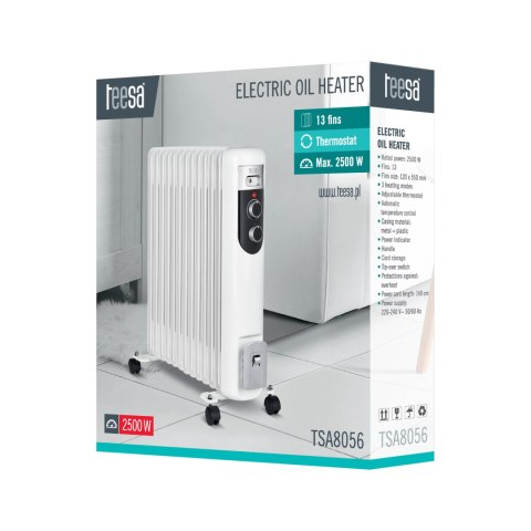 Grzejnik olejowy Teesa 2500W- 13 żeberek Grzejnik olejowy Teesa 2500W- 13 żeberek