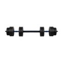 Hantel bitumiczny regulowany z łącznikiem 1x20kg, REBEL ACTIVE