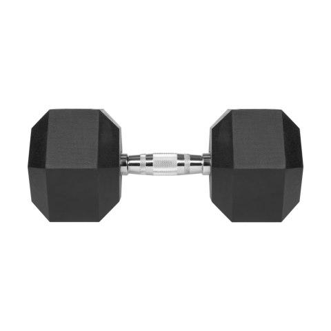 Hantel żeliwny gumowany HEX 25 kg REBEL ACTIVE Hantel żeliwny gumowany HEX 25 kg REBEL ACTIVE