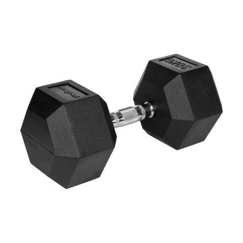 Hantel żeliwny gumowany HEX 30 kg REBEL ACTIVE Hantel żeliwny gumowany HEX 30 kg REBEL ACTIVE