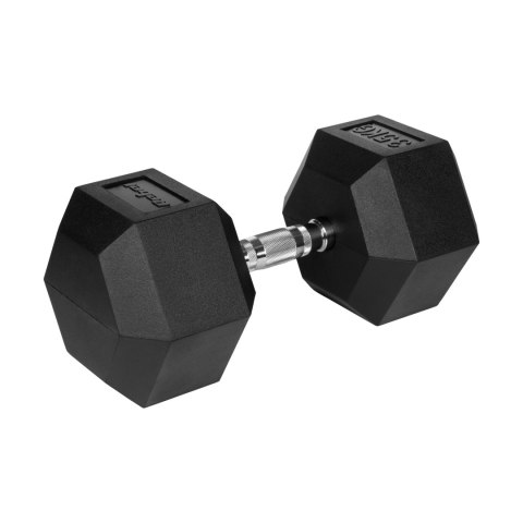 Hantel żeliwny gumowany HEX 35 kg REBEL ACTIVE Hantel żeliwny gumowany HEX 35 kg REBEL ACTIVE