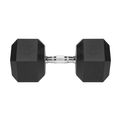 Hantel żeliwny gumowany HEX 37,5 kg REBEL ACTIVE Hantel żeliwny gumowany HEX 37,5 kg REBEL ACTIVE