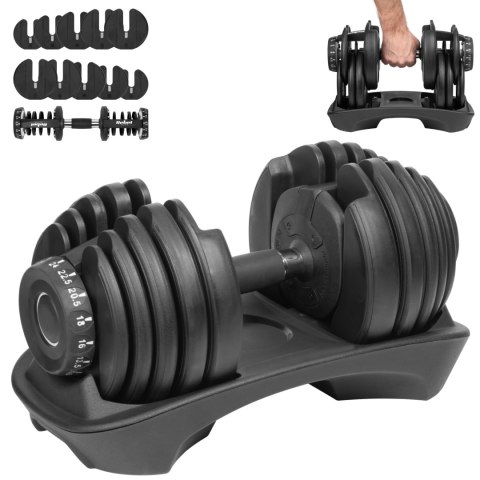 Hantel żeliwny regulowany automat 24 kg REBEL ACTIVE Hantel żeliwny regulowany automat 24 kg REBEL ACTIVE