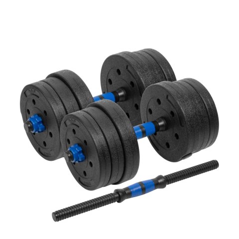 Hantle bitumiczne regulowane z łącznikiem 2x10kg REBEL ACTIVE Hantle bitumiczne regulowane z łącznikiem 2x10kg REBEL ACTIVE