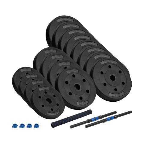 Hantle bitumiczne regulowane z łącznikiem 2x20kg, REBEL ACTIVE Hantle bitumiczne regulowane z łącznikiem 2x20kg, REBEL ACTIVE
