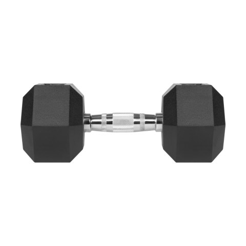 Hantle żeliwne gumowane HEX 2x12.5 kg REBEL ACTIVE Hantle żeliwne gumowane HEX 2x12.5 kg REBEL ACTIVE