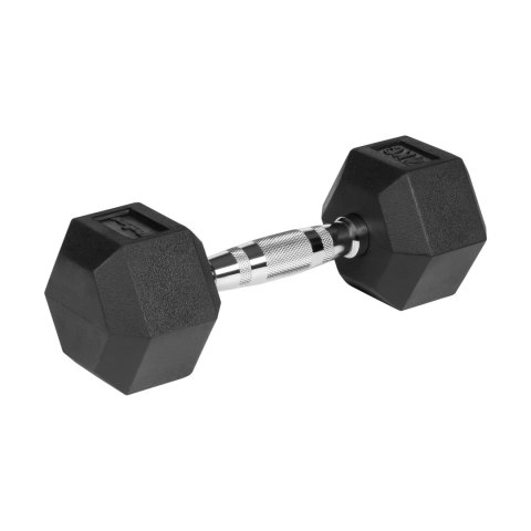 Hantle żeliwne gumowane HEX 2x4 kg REBEL ACTIVE Hantle żeliwne gumowane HEX 2x4 kg REBEL ACTIVE