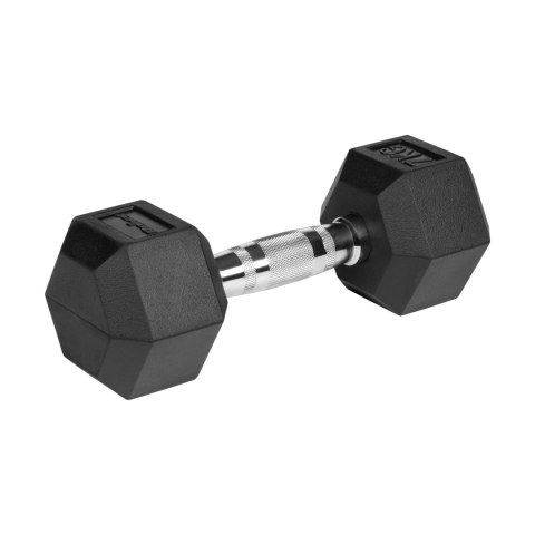 Hantle żeliwne gumowane HEX 2x7 kg REBEL ACTIVE Hantle żeliwne gumowane HEX 2x7 kg REBEL ACTIVE