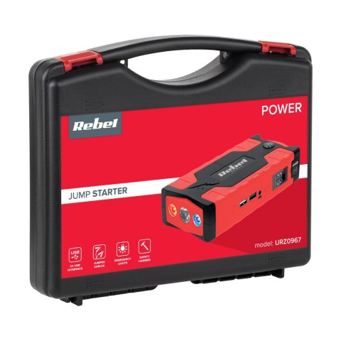 Jump starter - power bank z przewodami rozruchowymi i kompresorem Jump starter - power bank z przewodami rozruchowymi i kompresorem