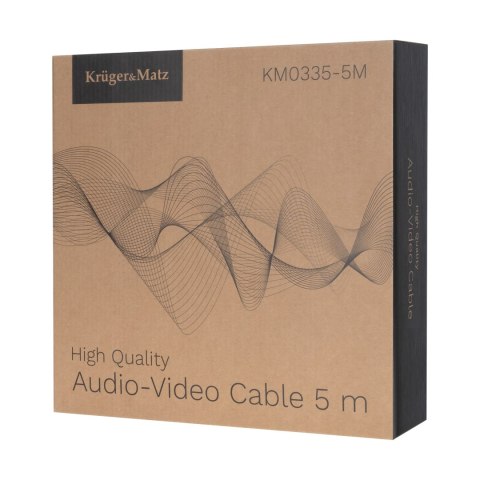 Kabel głośnikowy 5.0 m Kruger&Matz (wtyki banan) Kabel głośnikowy 5.0 m Kruger&Matz (wtyki banan)