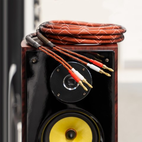 Kabel głośnikowy 5.0 m Kruger&Matz (wtyki banan) Kabel głośnikowy 5.0 m Kruger&Matz (wtyki banan)