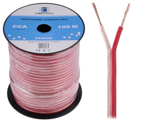 Kabel głośnikowy CCA 0.75mm Cabletech extra flexible Kabel głośnikowy CCA 0.75mm Cabletech extra flexible
