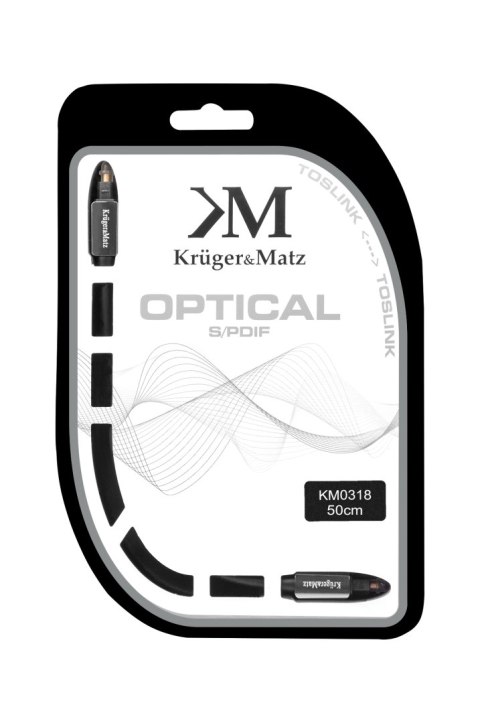 Kabel optyczny toslink-toslink 0.5m Kruger&Matz Kabel optyczny toslink-toslink 0.5m Kruger&Matz