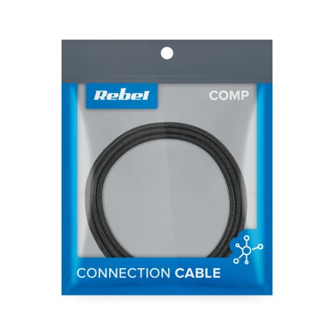 Kabel USB - USB micro REBEL 200 cm czarny Kabel USB - USB micro REBEL 200 cm czarny