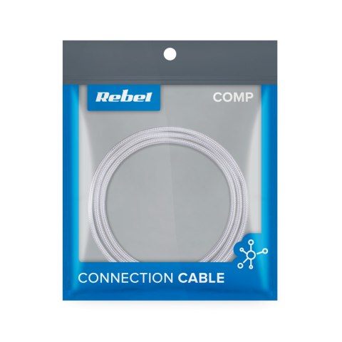 Kabel USB - USB typu C REBEL 50 cm biały Kabel USB - USB typu C REBEL 50 cm biały