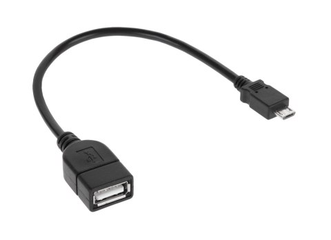 Kabel USB gniazdo A - wtyk micro USB 20cm Kabel USB gniazdo A - wtyk micro USB 20cm