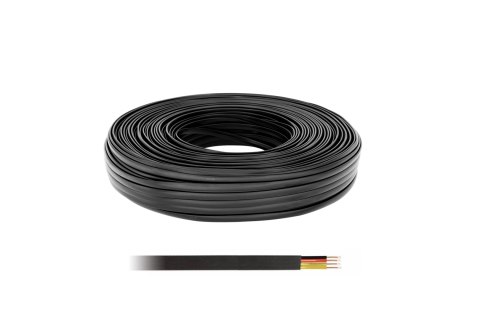 Kabel telefoniczny 4C czarny 100 LXK512 Kabel telefoniczny 4C czarny 100 LXK512