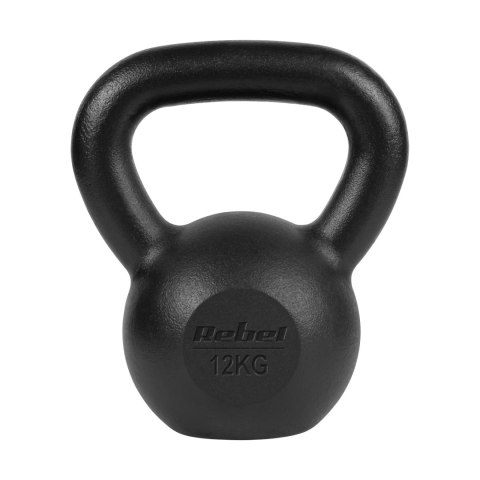 Kettlebell żeliwny 12kg, REBEL ACTIVE Kettlebell żeliwny 12kg, REBEL ACTIVE