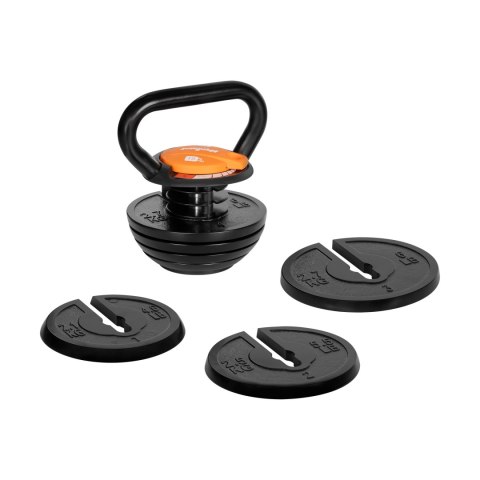 Kettlebell żeliwny automatyczny regulowany 18 kg REBEL ACTIVE Kettlebell żeliwny automatyczny regulowany 18 kg REBEL ACTIVE