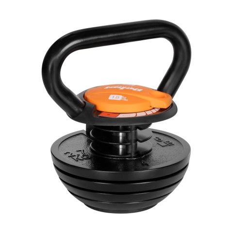 Kettlebell żeliwny automatyczny regulowany 18 kg REBEL ACTIVE Kettlebell żeliwny automatyczny regulowany 18 kg REBEL ACTIVE